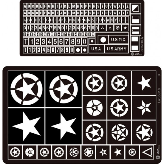 Painting Stencils for 1/35 WWII US. Vehicle Marking Painting Stencils for 1/35 WWII US. Vehicle Marking