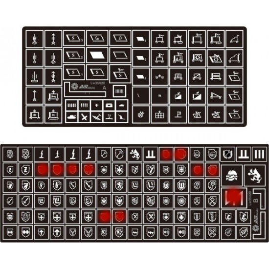Painting Stencils -1/35 WWII German Tactical Symbols &Unit Markings Waffen-SS Painting Stencils -1/35 WWII German Tactical Symbols &Unit Markings Waffen-SS