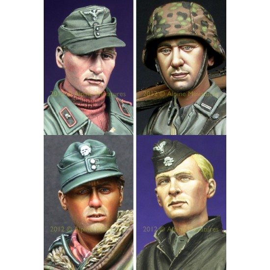 1/16 German Heads Set (4pcs) #1 1/16 German Heads Set (4pcs) #1
