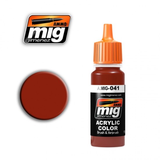 Acrylic Paint - Matt Red Orange for Dark Fresh Rust (17ml)