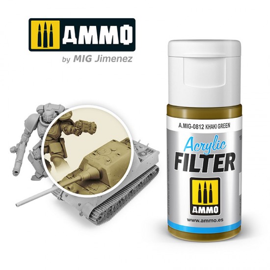 Acrylic Filter - Khaki Green (15ml, water-soluble) Acrylic Filter - Khaki Green (15ml, water-soluble)