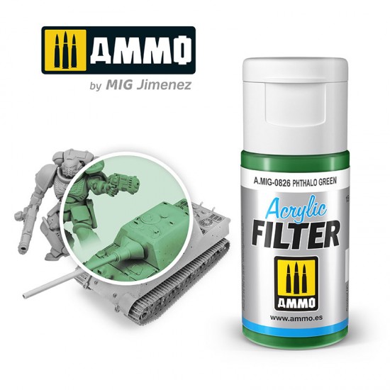 Acrylic Filter - Phthalo Green (15ml, water-soluble)