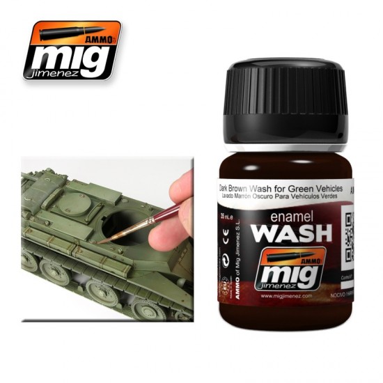 Dark Brown Wash for Green/Dark Coloured Vehicles (Enamel, 35ml) Dark Brown Wash for Green/Dark Coloured Vehicles (Enamel, 35ml)