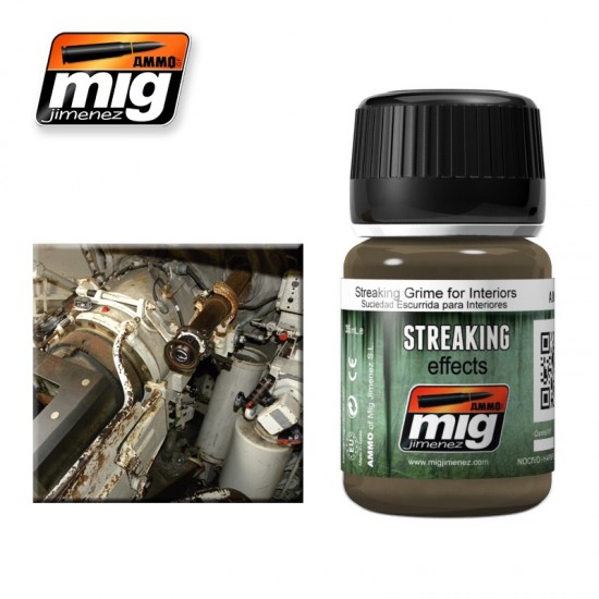 Streaking Grime for AFV Interiors / Light Coloured Surfaces (Enamel, 35ml) Streaking Grime for AFV Interiors / Light Coloured Surfaces (Enamel, 35ml)