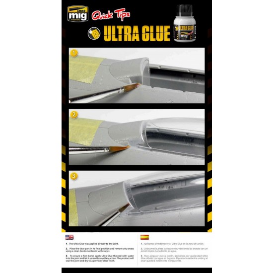 Ultra Glue (Acrylic Waterbase Glue) for Etch, Clear Parts & More (40ml)