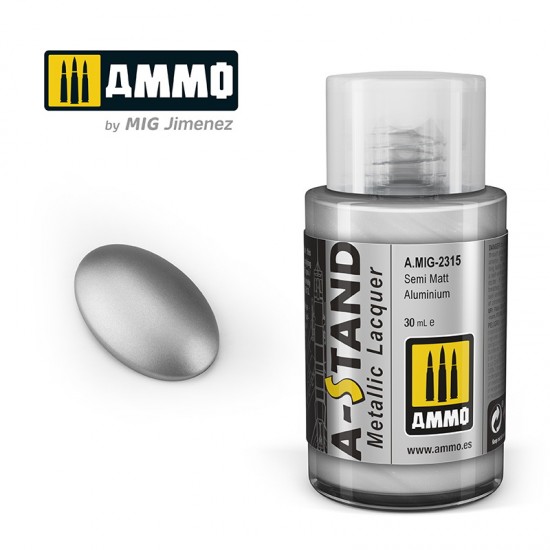 A-STAND Metallic Lacquer - Semi Matt Aluminium (30ml) A-STAND Metallic Lacquer - Semi Matt Aluminium (30ml)