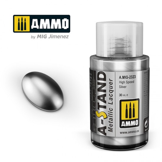 A-STAND Metallic Lacquer - High Speed Silver (30ml) A-STAND Metallic Lacquer - High Speed Silver (30ml)