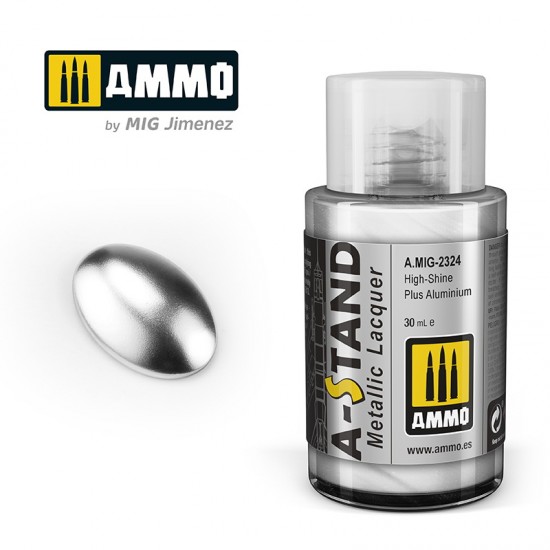 A-STAND Metallic Lacquer - High-Shine Plus Aluminium (30ml) A-STAND Metallic Lacquer - High-Shine Plus Aluminium (30ml)
