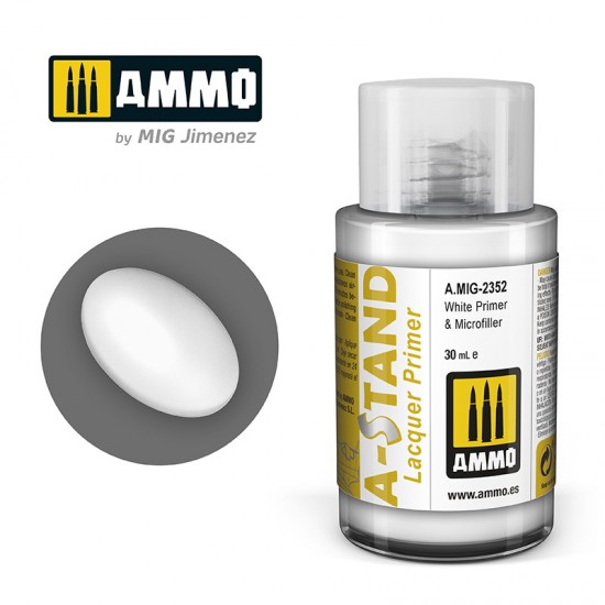 A-STAND Lacquer Primer - White Primer & Microfille (30ml) A-STAND Lacquer Primer - White Primer & Microfille (30ml)