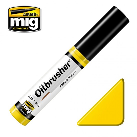 Oilbrusher - AMMO Yellow (Oil paint with fine brush applicator) Oilbrusher - AMMO Yellow (Oil paint with fine brush applicator)