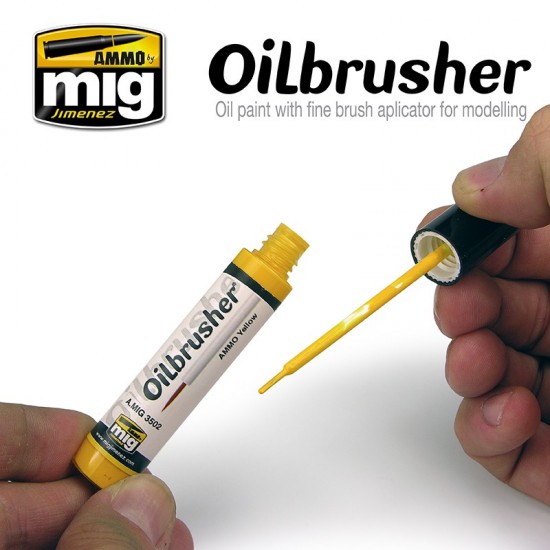 Oilbrusher - AMMO Yellow (Oil paint with fine brush applicator) Oilbrusher - AMMO Yellow (Oil paint with fine brush applicator)