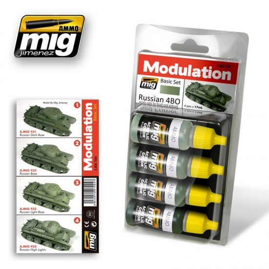 Acrylic Paint set - Russian 4BO Modulation set (4 x 17ml) Acrylic Paint set - Russian 4BO Modulation set (4 x 17ml)