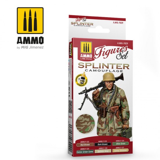 Acrylic Paint Set for Figures - Splinter Camouflage (6 x 17ml) Acrylic Paint Set for Figures - Splinter Camouflage (6 x 17ml)