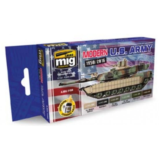 Acrylic Paint Set - Modern USA Army Colours (6x 17ml) Acrylic Paint Set - Modern USA Army Colours (6x 17ml)
