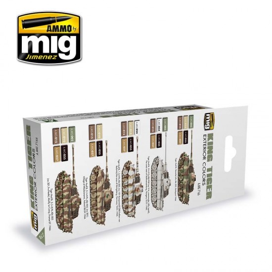 Acrylic Paint Set - King Tiger Exterior Colours (Special Takom Edition) Vol.2 (17ml x 6) Acrylic Paint Set - King Tiger Exterior Colours (Special Takom Edition) Vol.2 (17ml x 6)