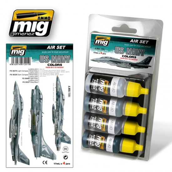 Acrylic Paint set - US Navy Colours (from 1980s to present) (4 x 17ml) Acrylic Paint set - US Navy Colours (from 1980s to present) (4 x 17ml)