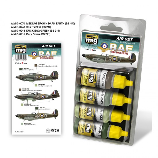 Acrylic Paint set WWII RAF Early Colours (4 x 17ml)