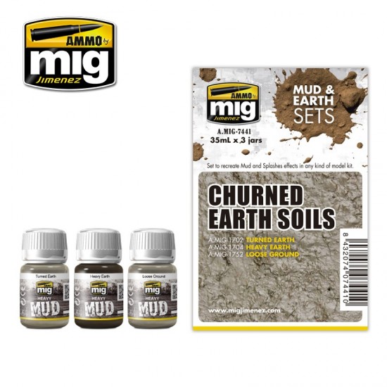 Churned Earth Soils Set - Mud and Earth Effect (3 x 35ml) Churned Earth Soils Set - Mud and Earth Effect (3 x 35ml)