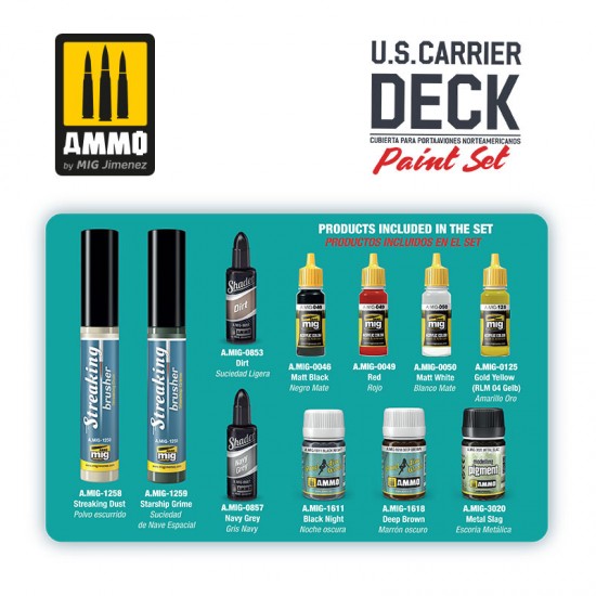 Paint Set Super Pack - US Carrier Deck Colours and Weathering (11 jars) Paint Set Super Pack - US Carrier Deck Colours and Weathering (11 jars)