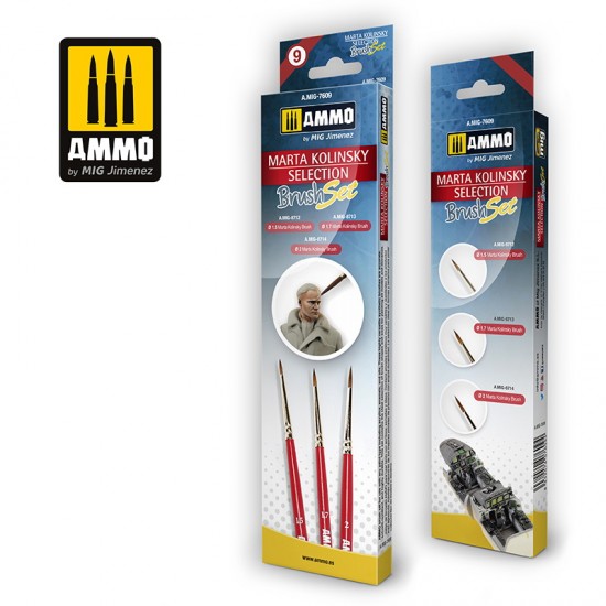 Marta Kolinsky Selection Brush Set (#1.5 #1.7 #2) Marta Kolinsky Selection Brush Set (#1.5 #1.7 #2)