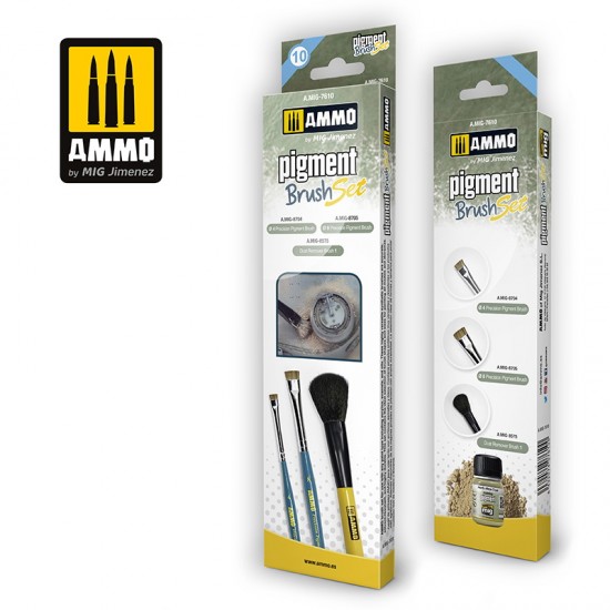 Pigment Brushes Set (#4 #8 Precision Brush & Dust Remover Brush) Pigment Brushes Set (#4 #8 Precision Brush & Dust Remover Brush)
