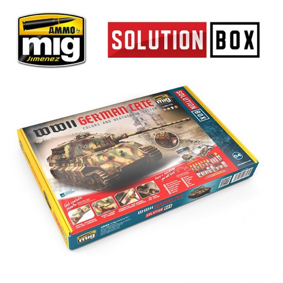 Solution Box - WWII German Late Colours and Weathering System w/Guide Book Solution Box - WWII German Late Colours and Weathering System w/Guide Book
