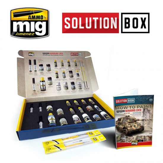 Solution Box - WWII German Late Colours and Weathering System w/Guide Book Solution Box - WWII German Late Colours and Weathering System w/Guide Book