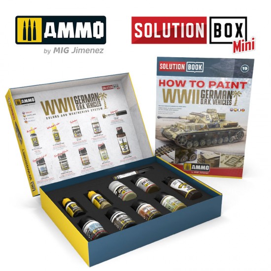 Solution Box Mini - WWII German DAK Vehicles Colours and Weathering System Solution Box Mini - WWII German DAK Vehicles Colours and Weathering System