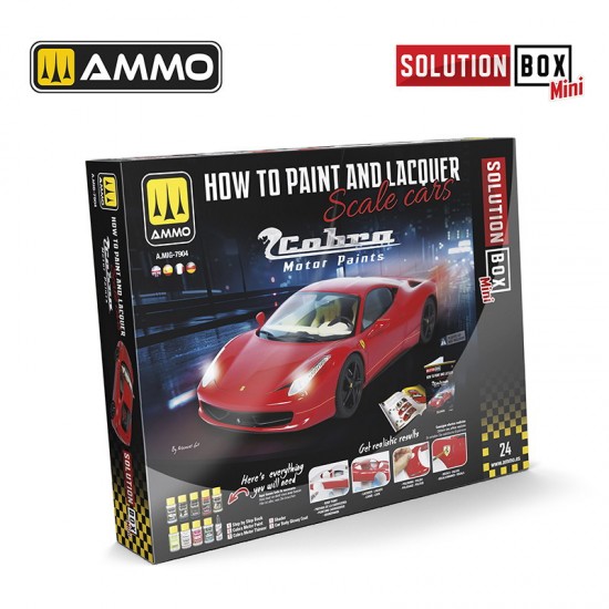 Cobra Motor Paints Solution Box Mini Vol.24 How to Paint and Lacquer Scale Cars Cobra Motor Paints Solution Box Mini Vol.24 How to Paint and Lacquer Scale Cars
