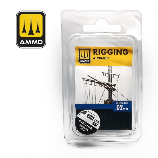 Rigging - Medium Fine for 1/32, 1/48 scales (Width: 0.02mm) Rigging - Medium Fine for 1/32, 1/48 scales (Width: 0.02mm)