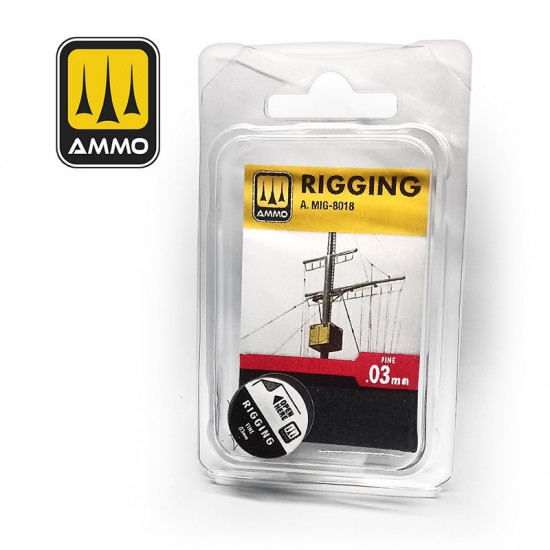 Rigging - Fine for 1/32, 1/48 scales (Width: 0.03mm) Rigging - Fine for 1/32, 1/48 scales (Width: 0.03mm)