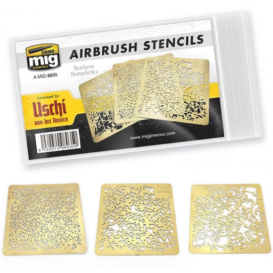 Airbrush Stencils Texture Templates Painting Mask (photo-etched sheets)