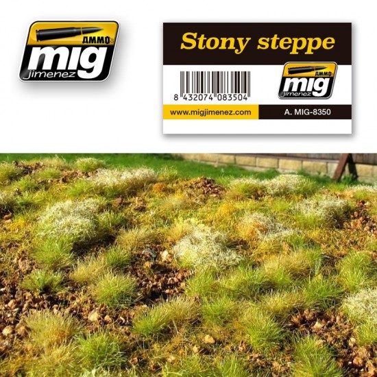 Realistic Ground Mat - Stony Steppe (Dimensions: 230 x 130 mm)