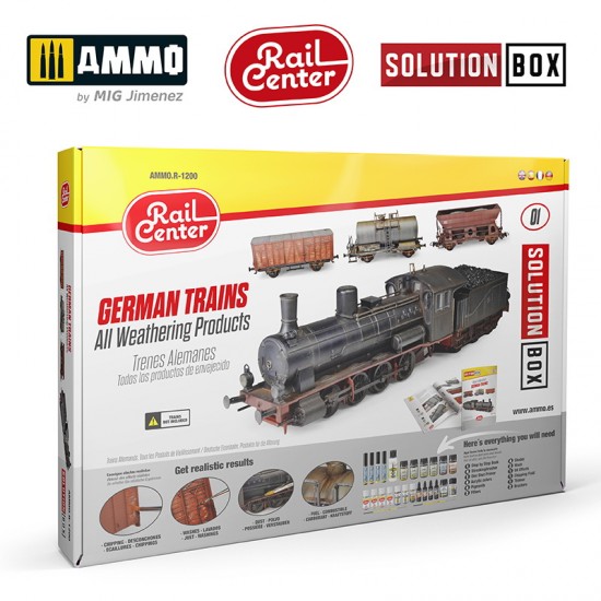Ammo Rail Center Solution Box #01 - German Trains Weathering Products Ammo Rail Center Solution Box #01 - German Trains Weathering Products
