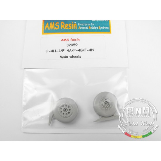 1/32 F-4H-1 / F-4A / F-4B / F-4N Phantom II Main Wheels 1/32 F-4H-1 / F-4A / F-4B / F-4N Phantom II Main Wheels