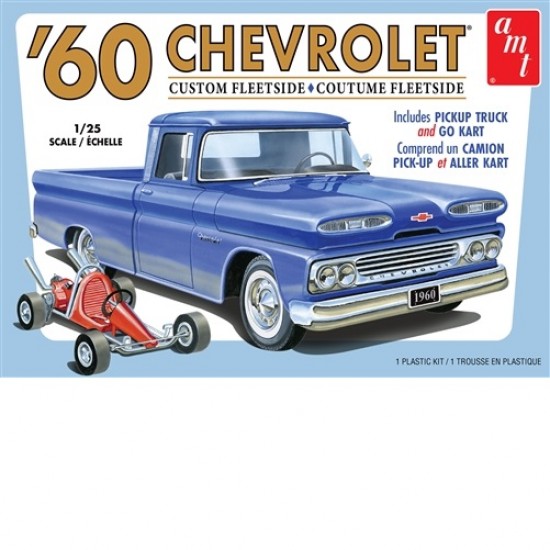 1/25 1960 Chevy Custom Fleetside Pickup w/Go Kart 2T