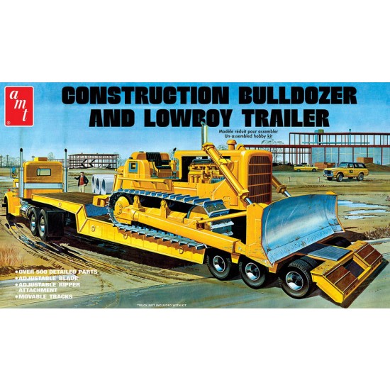 1/25 Lowboy Trailer & Bulldozer Comb 1/25 Lowboy Trailer & Bulldozer Comb