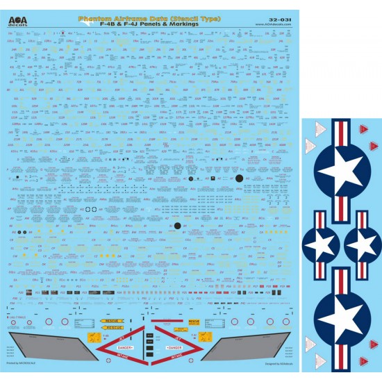 1/32 Phantom Airframe Data (Stencil Type) - F-4B & F-4J Panels & Markings for Tamiya kits 1/32 Phantom Airframe Data (Stencil Type) - F-4B & F-4J Panels & Markings for Tamiya kits