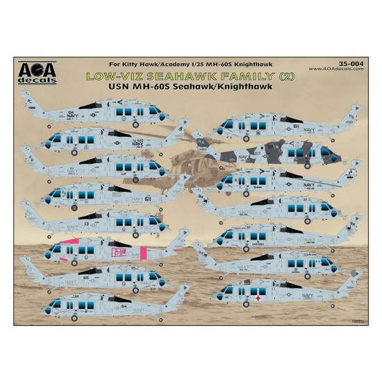 1/35 USN MH-60S Seahawk/Knighthawk Low-Viz Seahawk Vol.2 for Kitty Hawk/Academy kits 1/35 USN MH-60S Seahawk/Knighthawk Low-Viz Seahawk Vol.2 for Kitty Hawk/Academy kits