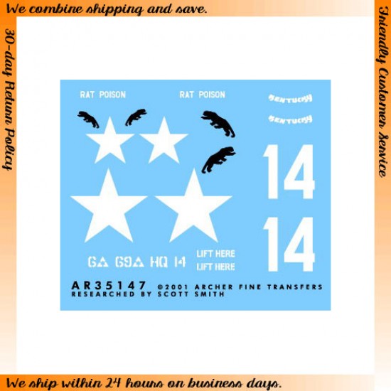 Dry Transfers for 1/35 US 6th Armoured Division M4(105) Dry Transfers for 1/35 US 6th Armoured Division M4(105)