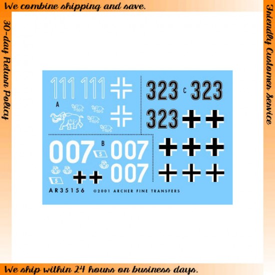 Dry Transfers for 1/35 Tiger Mix #2 Dry Transfers for 1/35 Tiger Mix #2
