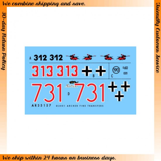 Dry Transfers for 1/35 Tiger Mix #3 Dry Transfers for 1/35 Tiger Mix #3