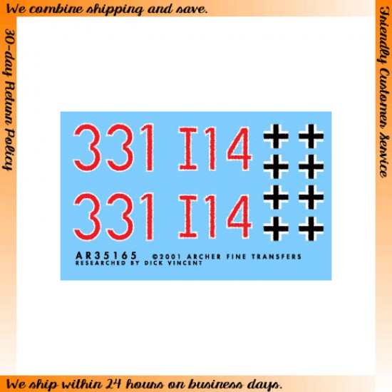 Dry Transfers for 1/35 Ausf A #7 - I./Pz.Rgt.4 Italy 1944 Dry Transfers for 1/35 Ausf A #7 - I./Pz.Rgt.4 Italy 1944