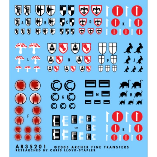 1/35, 1/48, 1/72 WWII German Infantry Division Vehicle Insignias Vol.1 1/35, 1/48, 1/72 WWII German Infantry Division Vehicle Insignias Vol.1