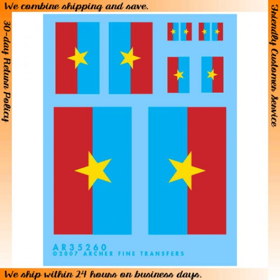 1/35, 1/48 and 1/72 North Vietnam Flags 1/35, 1/48 and 1/72 North Vietnam Flags