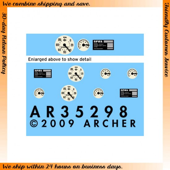 Archer 1/35 Opel Blitz Truck Instruments and Placards WWII AR35298 for Italeri Archer 1/35 Opel Blitz Truck Instruments and Placards WWII AR35298 for Italeri