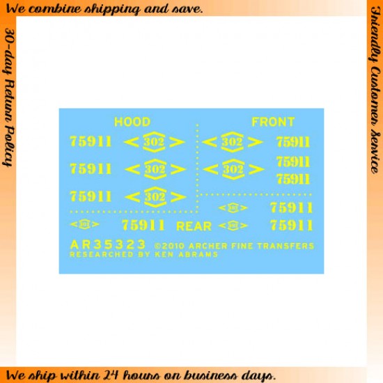 Dry Transfers for 1/35 75mm GMC M3 Halftrack Dry Transfers for 1/35 75mm GMC M3 Halftrack