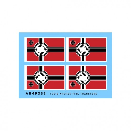 1/48 German Kreigsmarine Ensigns Dry Transfers Decal 1/48 German Kreigsmarine Ensigns Dry Transfers Decal