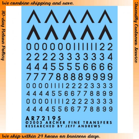 1/72 Generic ODS Chevrons and Numbers (Black) 1/72 Generic ODS Chevrons and Numbers (Black)