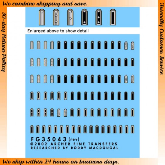 1/35 German SS Shoulder Boards for Reconnaissance Troops 1/35 German SS Shoulder Boards for Reconnaissance Troops